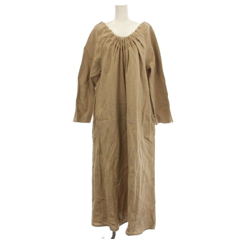 ドゥーズィエムクラス CLASSE attentive dress リネン ワンピース ロング 麻 F ベージュ | G