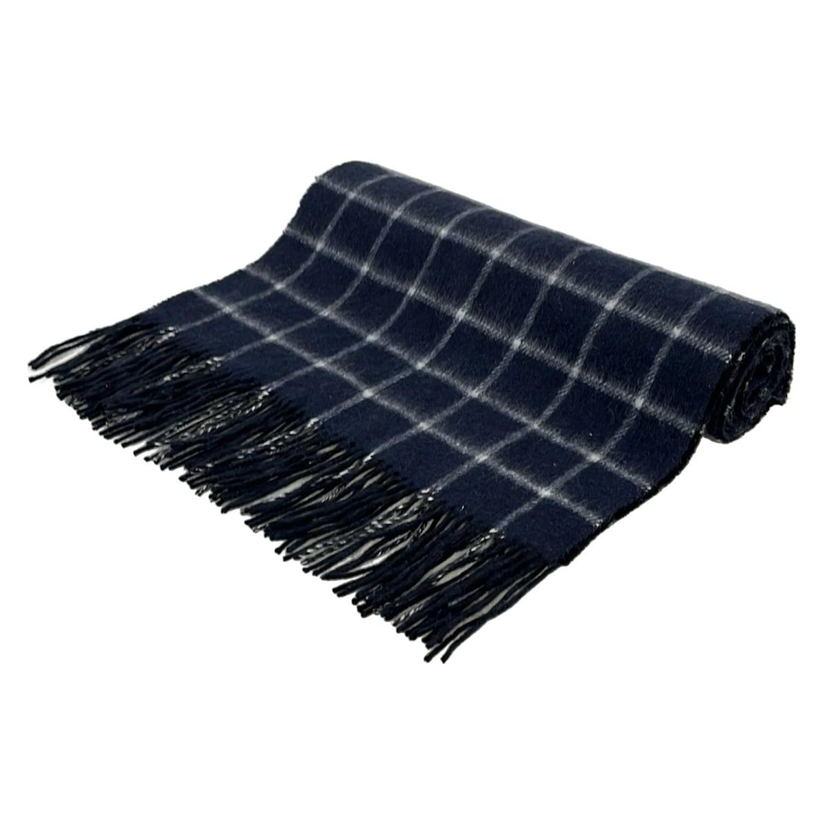 TOMORROWLAND(トゥモローランド) マフラー - ネイビー×アイボリー