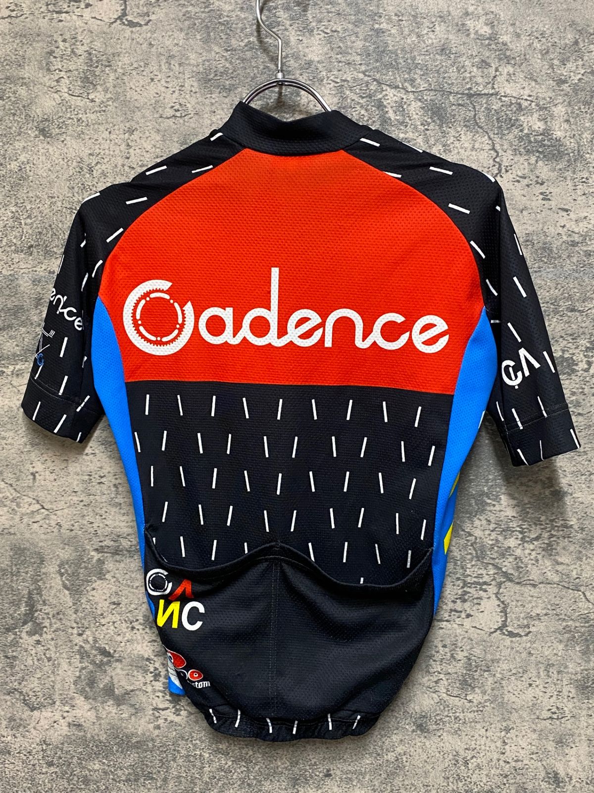 JQ508 ケイデンス Cadence CAPO CUSTOM 半袖サイクルジャージ 黒赤 XS