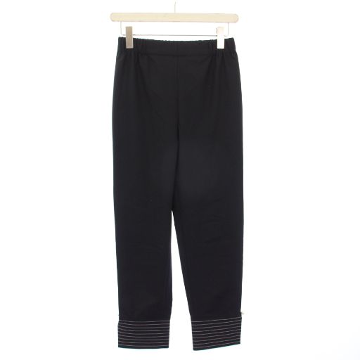 ルネ Rene イージーパンツ ステッチ フェイクパール 34 黒 ブラック 5015050 TK