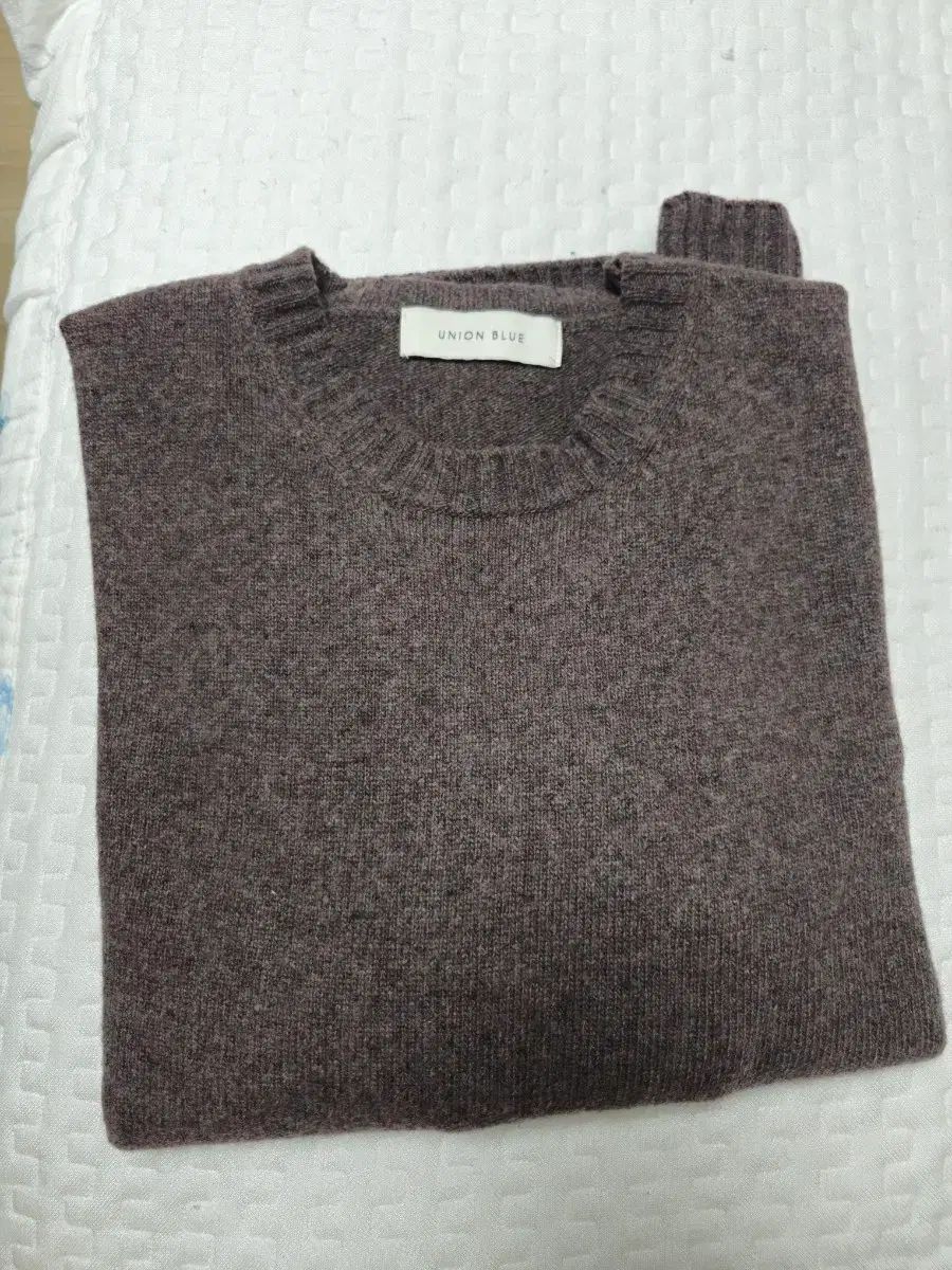 YUNION BLUE ユニオンブルー カシミアウール クルーネックニット モカブラウン M