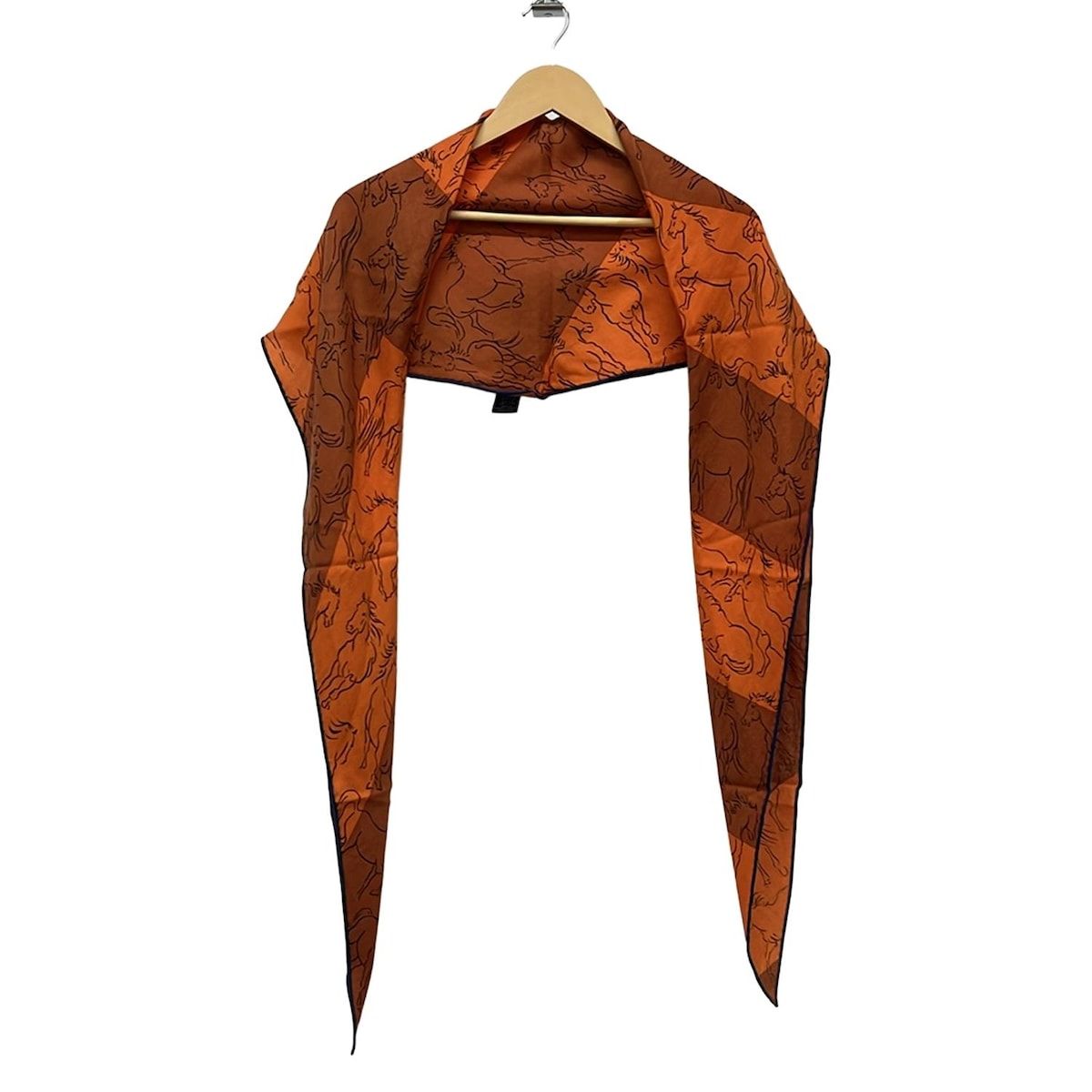 HERMES(エルメス) ストール(ショール)美品 ロサンジュ オレンジ