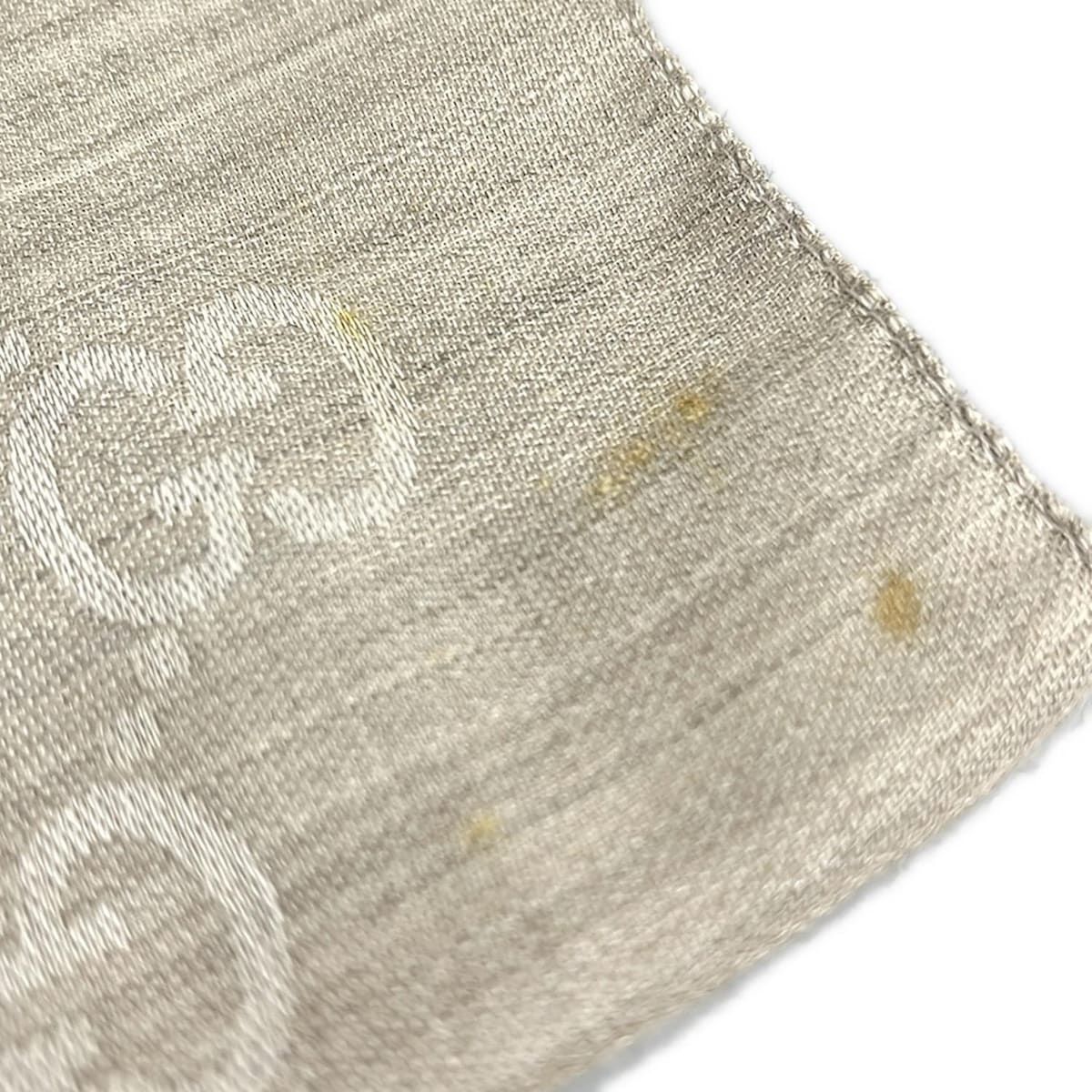 GUCCI アイボリー ストール・ショール GUCCI(グッチ) ストール(ショール) - ベージュ×アイボリー GG柄 ウール