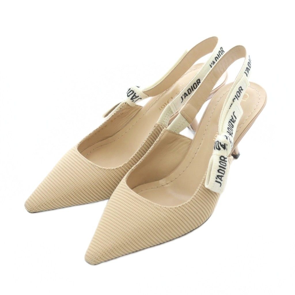 ディオール Dior JADIOR スリングバックパンプス ヒール ポインテッド