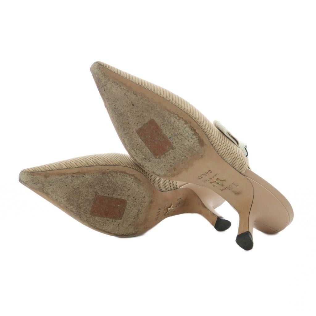  ディオール Dior JADIOR スリングバックパンプス ヒール ポインテッドトゥ テクニカルファブリック 34.5 21.5 cm ピンク _S 21 U RI OS ハイヒール パンプス パンプス