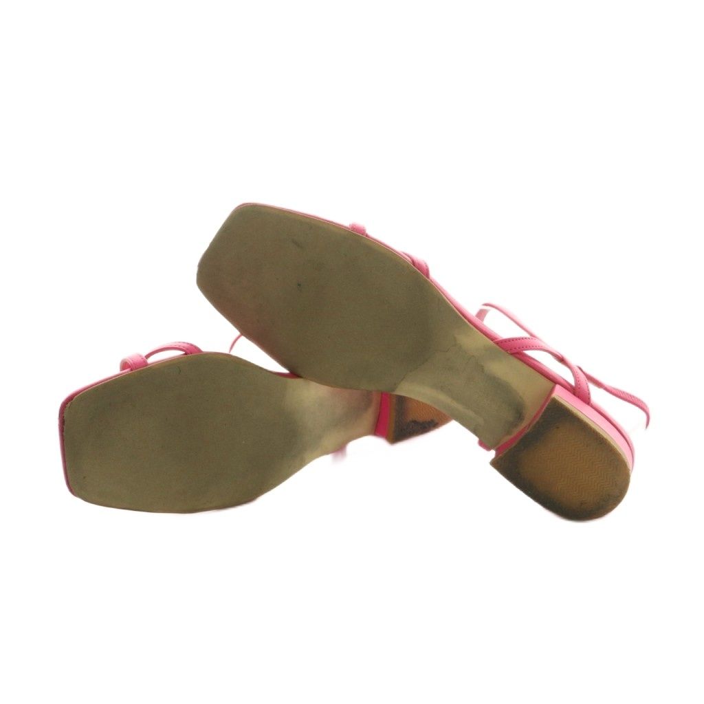 ダイアナ DIANA サンダル スクエアトゥ ストラップ 23.5cm ピンク /MI