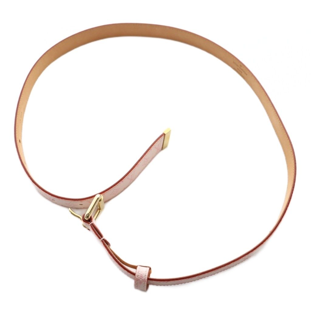 ルイヴィトン LOUIS VUITTON モノグラム チェリーブロッサム サンチュール ベルト 80 32 ピンク M 9273 Y SS OS