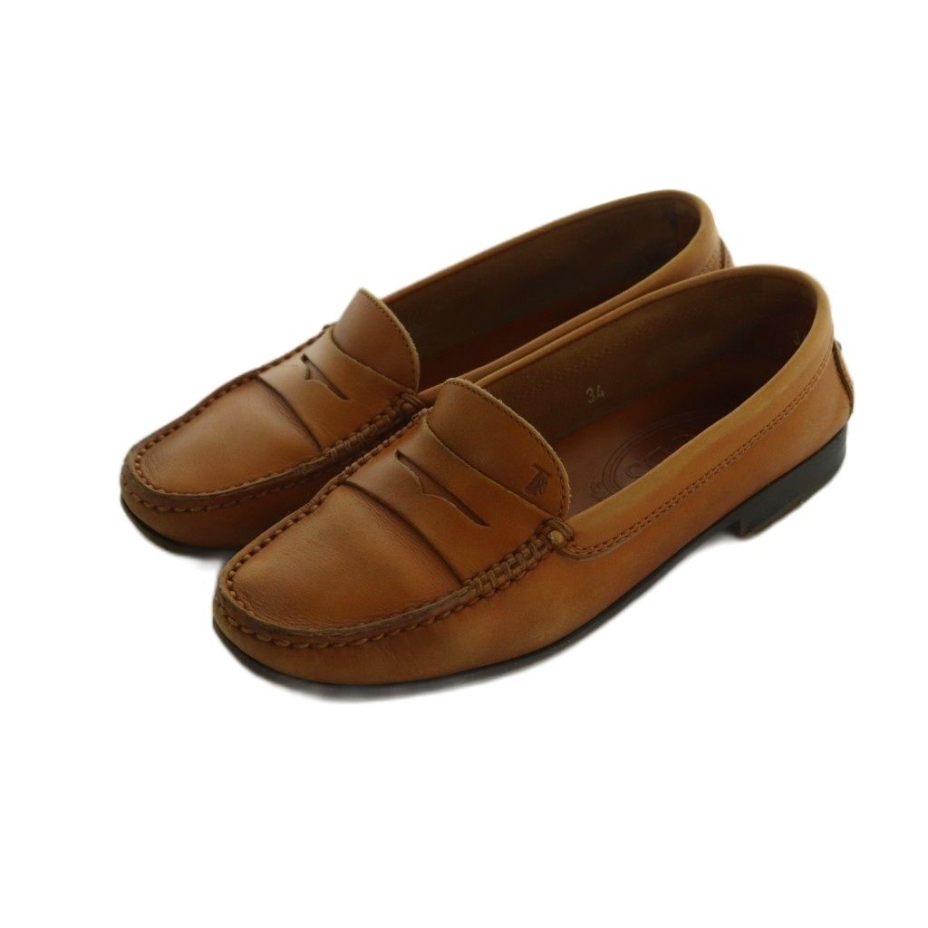 トッズ TOD'S ローファー レザー 34 21.0cm ブラウン 茶色 /MI □OS