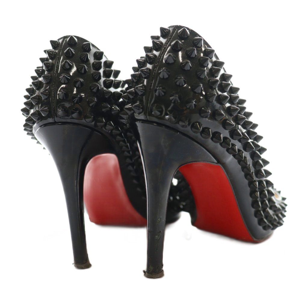  クリスチャンルブタン Christian louboutin フォリーズパンク FOLLIES SPIKES スタッズパンプス 36.5 黒 ブラック SS OS ハイヒール パンプス パンプス