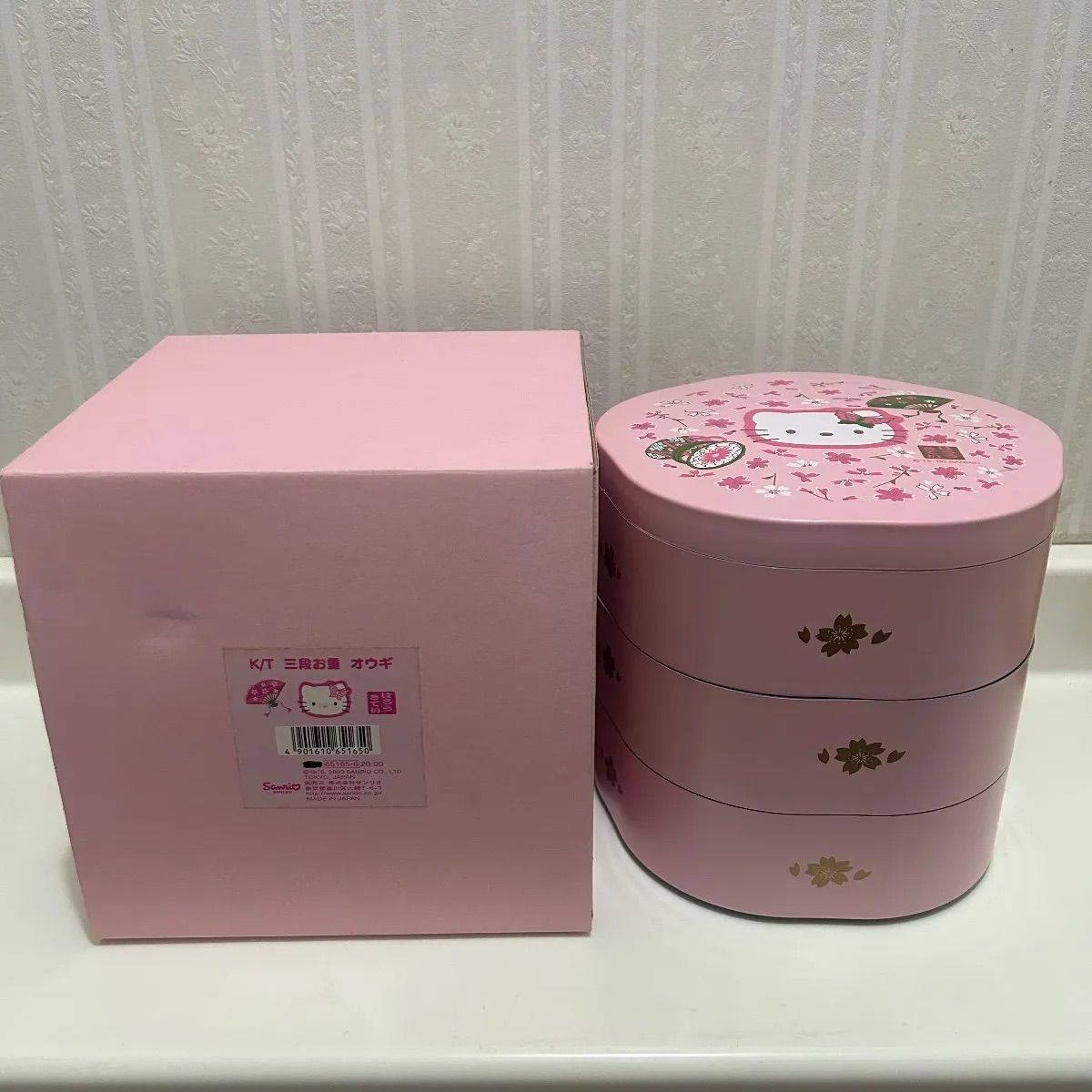 Hello Ｋitty 三段お重 オウギ 2 0 ヴィンテージ品