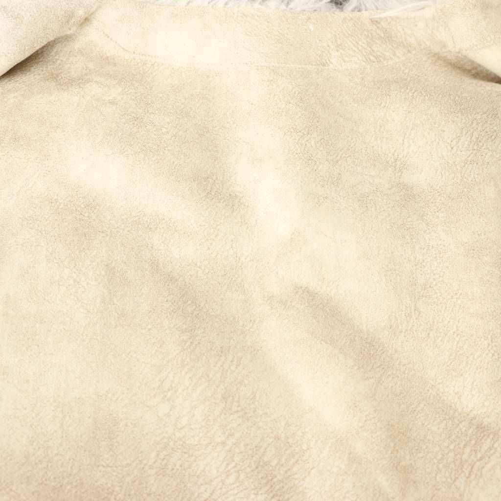 ミームセレクト me+em select ファージャケット ノーカラー フェイクファー L ホワイト /DF ■OS ■SH