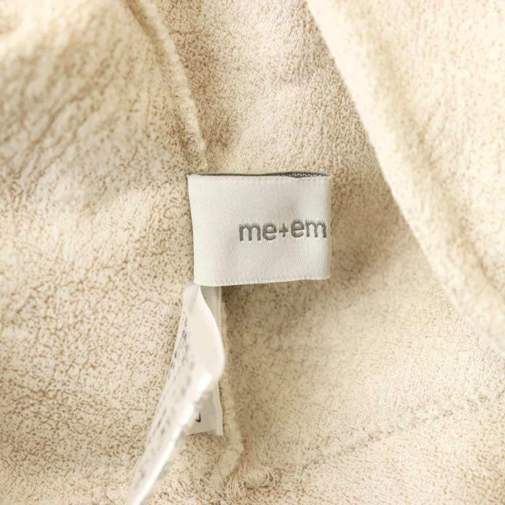 ミームセレクト me+em select ファージャケット ノーカラー フェイクファー L ホワイト /DF ■OS ■SH