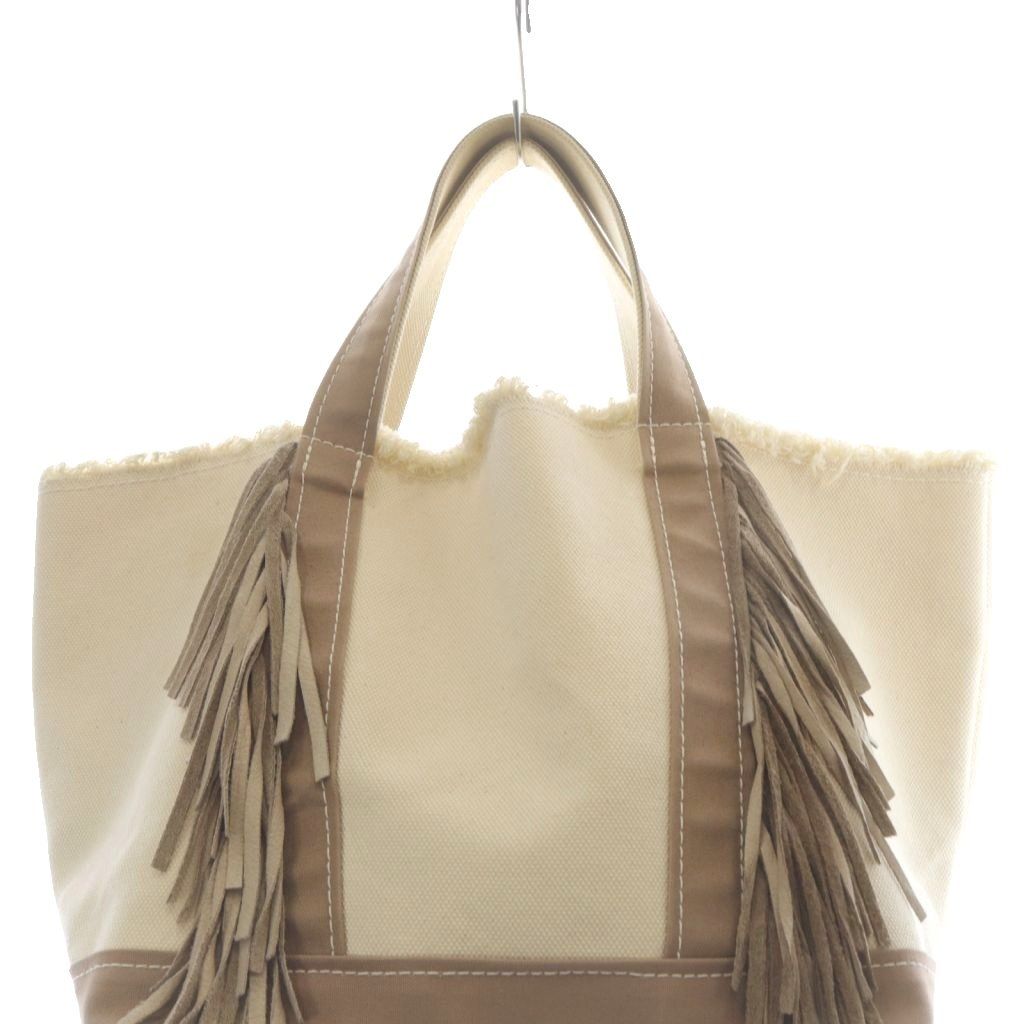 アヤコ ayako フリンジ トートバッグ ハンドバッグ 茶色 白 - メルカリ