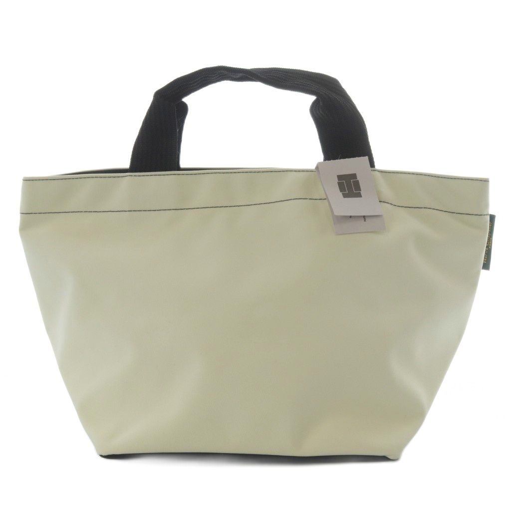 エルベシャプリエ Herve Chapelier 1027 N ナイロン舟型トートM ハンドバッグ アイボリー ノワール YO 18