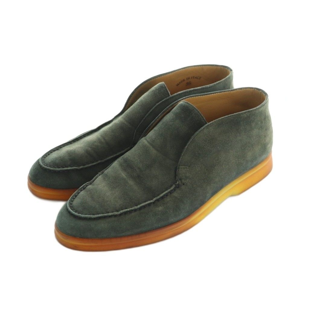 ロロピアーナ Loro Piana OPEN WALK スリッポン スエード 36 23 0 cm ブルーグレー J 39898 MI OS