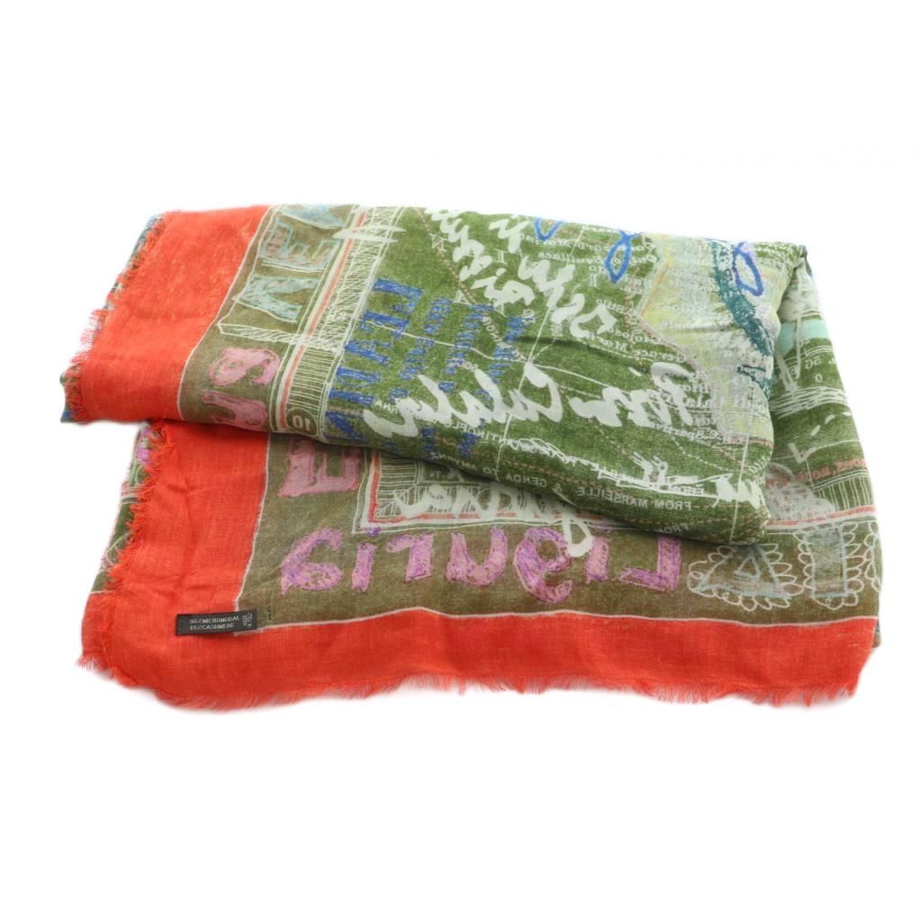 ファリエロサルティ Faliero Sarti 総柄ストール マフラー カシミヤ混