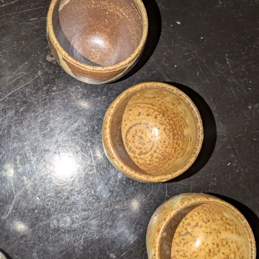 小樽焼 湯呑み セット 大小 約8〜9 cm