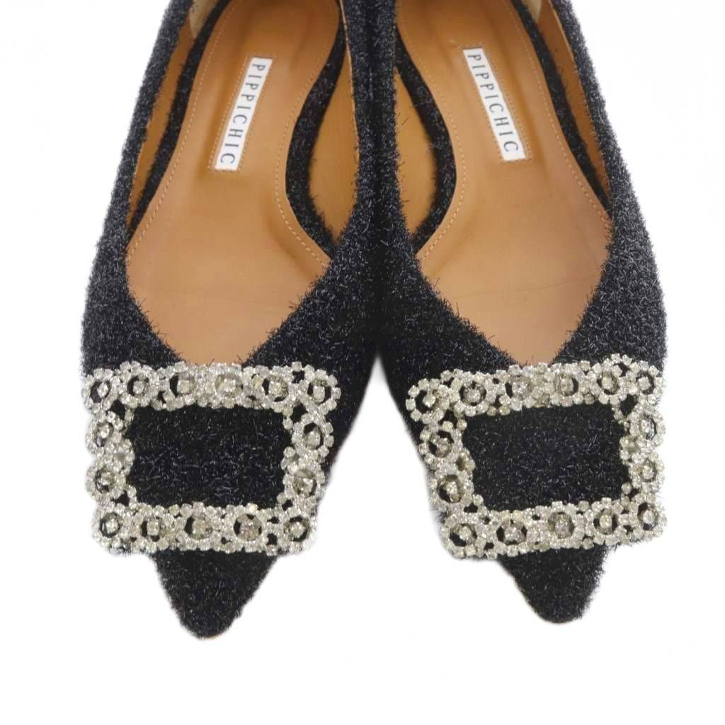 ピッピシック PIPPICHIC ANNA Vカットビジューパンプス ポインテッド