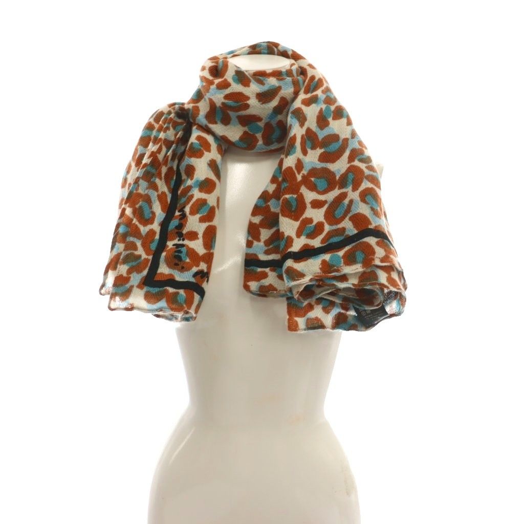 新品タグ付きSpick &Span マニプリリネンストール　ペイントレオパード Spick＆Span（スピック アンド スパン） ストール MANIPURI / マニプリ