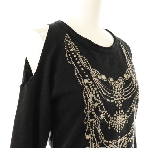 ヒステリックス Hysterics スカル 長袖カットソー F 黒 ブラック