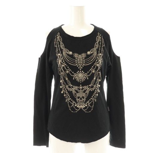 【中古】ヒステリックス Hysterics スカル長袖カットソー F 黒 ブラック ベージュ /CX ■OS レディース ヒステリックス Hysterics スカル 長袖カットソー F 黒 ブラック