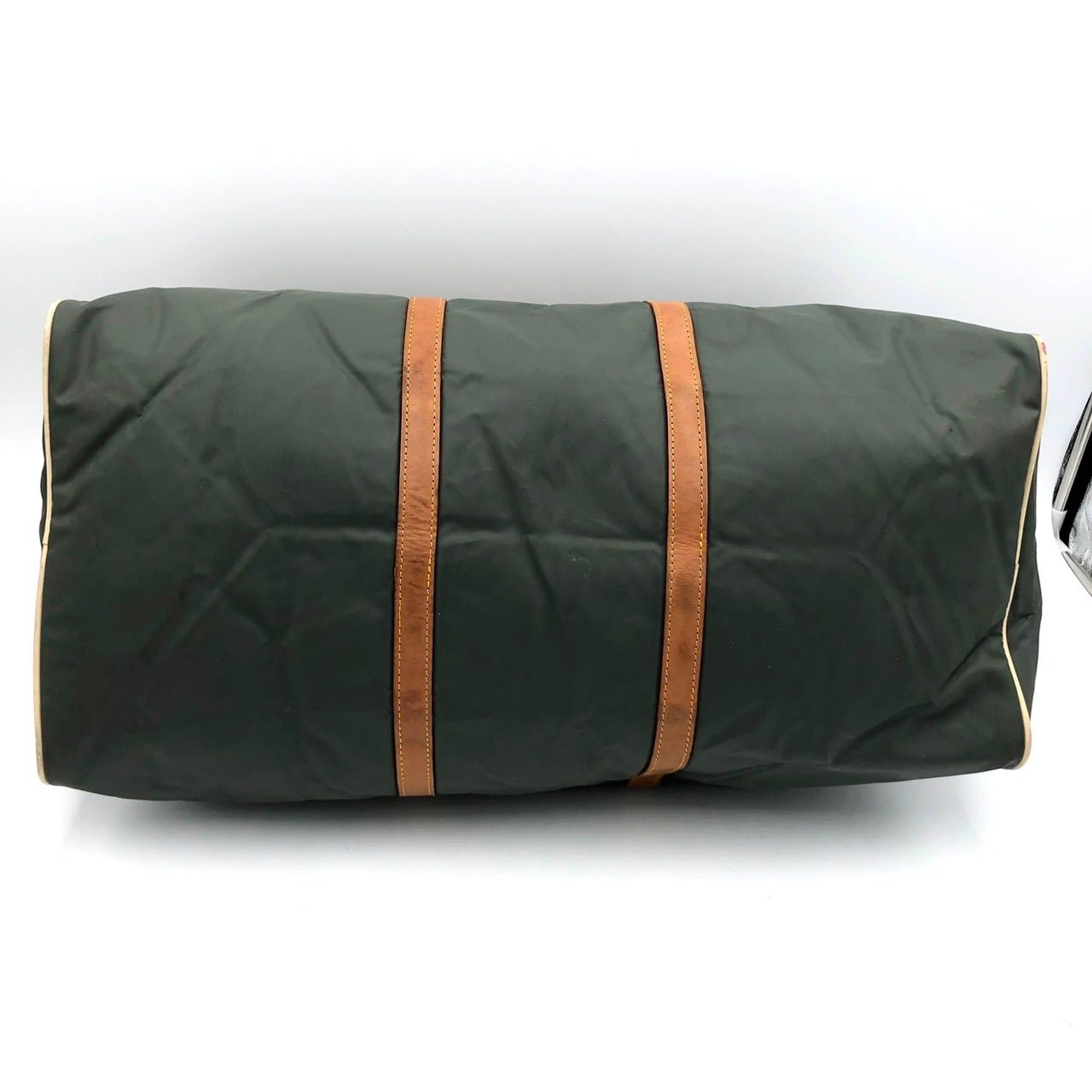 美品 ハンティングワールド レザー ボストンバッグ ダークグリーン ハンティングワールド ボストンバッグ ダッフル PVC レザー カーキ 大