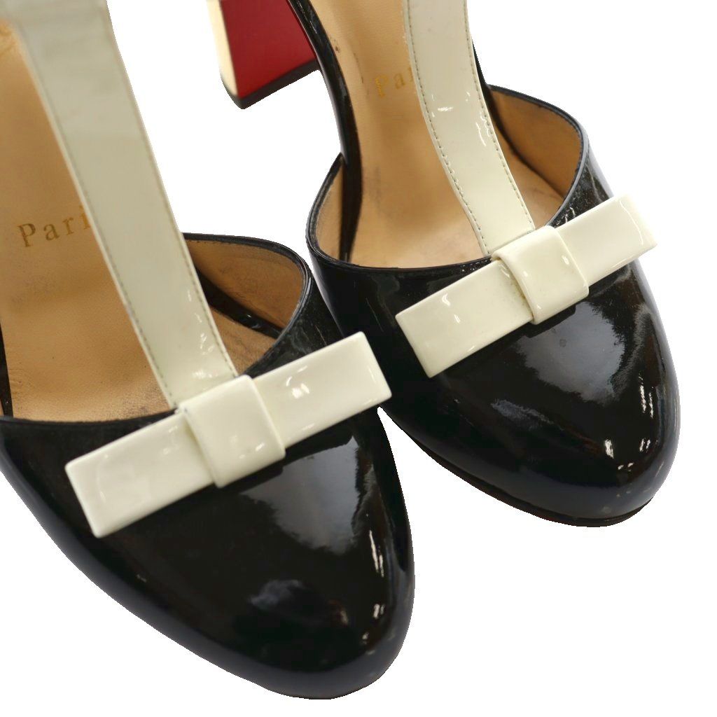  クリスチャンルブタン Christian louboutin ゼルリタ ZERLITA 100 パンプス 33.5 黒 ブラック 白 ホワイト |SS OS ハイヒール パンプス パンプス