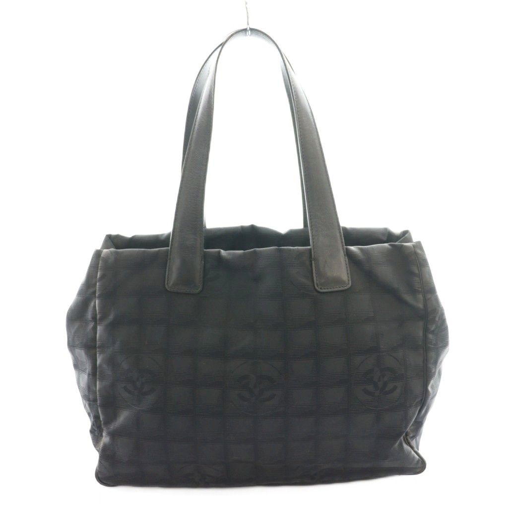 シャネル CHANEL ニュートラベルラインMM トートバッグ 黒 ブラック |SS OS