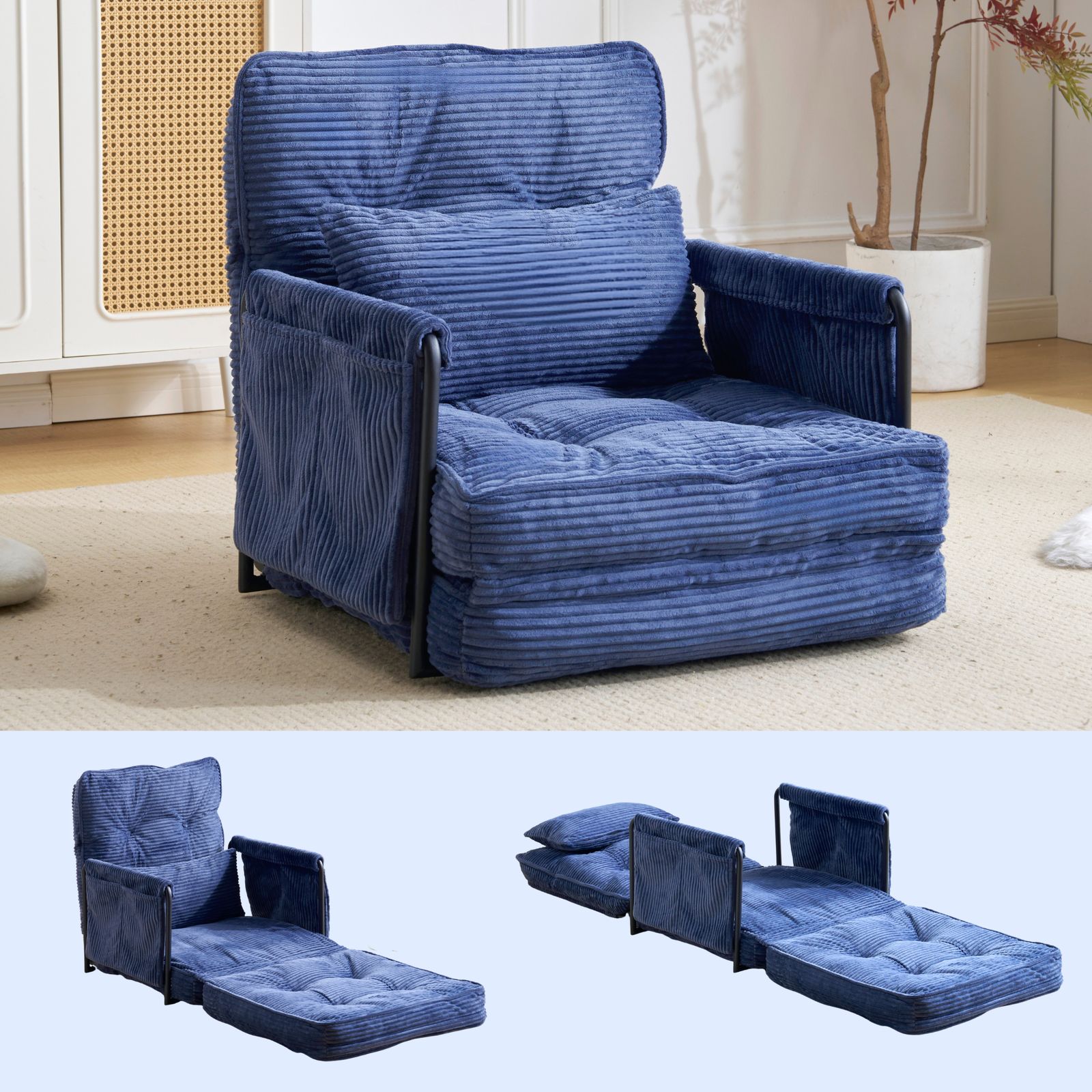 数量限定セール」 ソファー ソファーベッド 座椅子 6段調整可能 3WAY 1