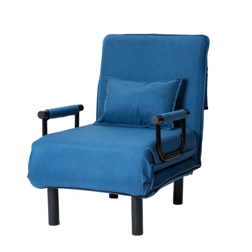 数量 ソファベッド 折りたたみ式 1人掛け 省スペース設計 硬め クッション付き ワンルーム 一人暮らし リクライニング コンパクト おしゃれ ネービーブルー