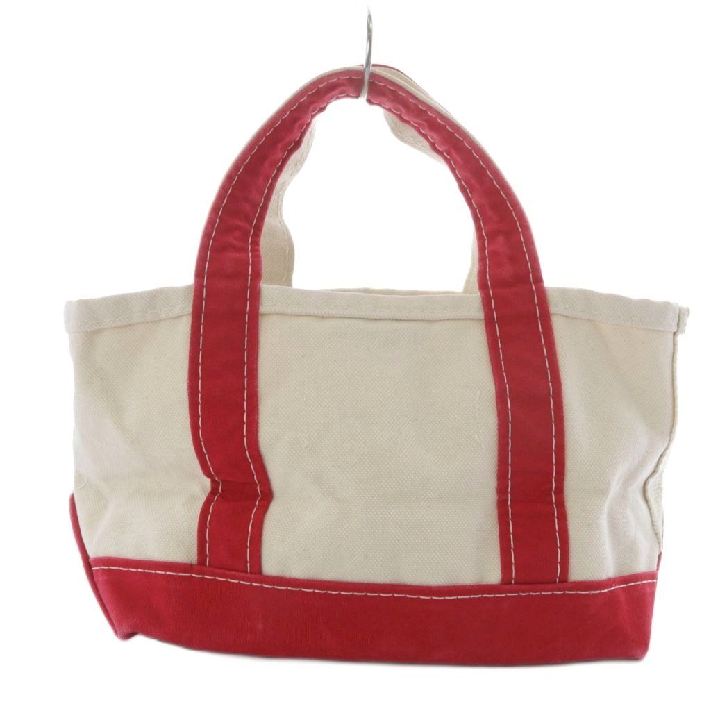 エルエルビーン L.L.BEAN レミレリーフ アパルトモン別注 CANVAS Mini Tote トートバッグ ハンドバッグ キャンバス レッド ホワイト YO 2