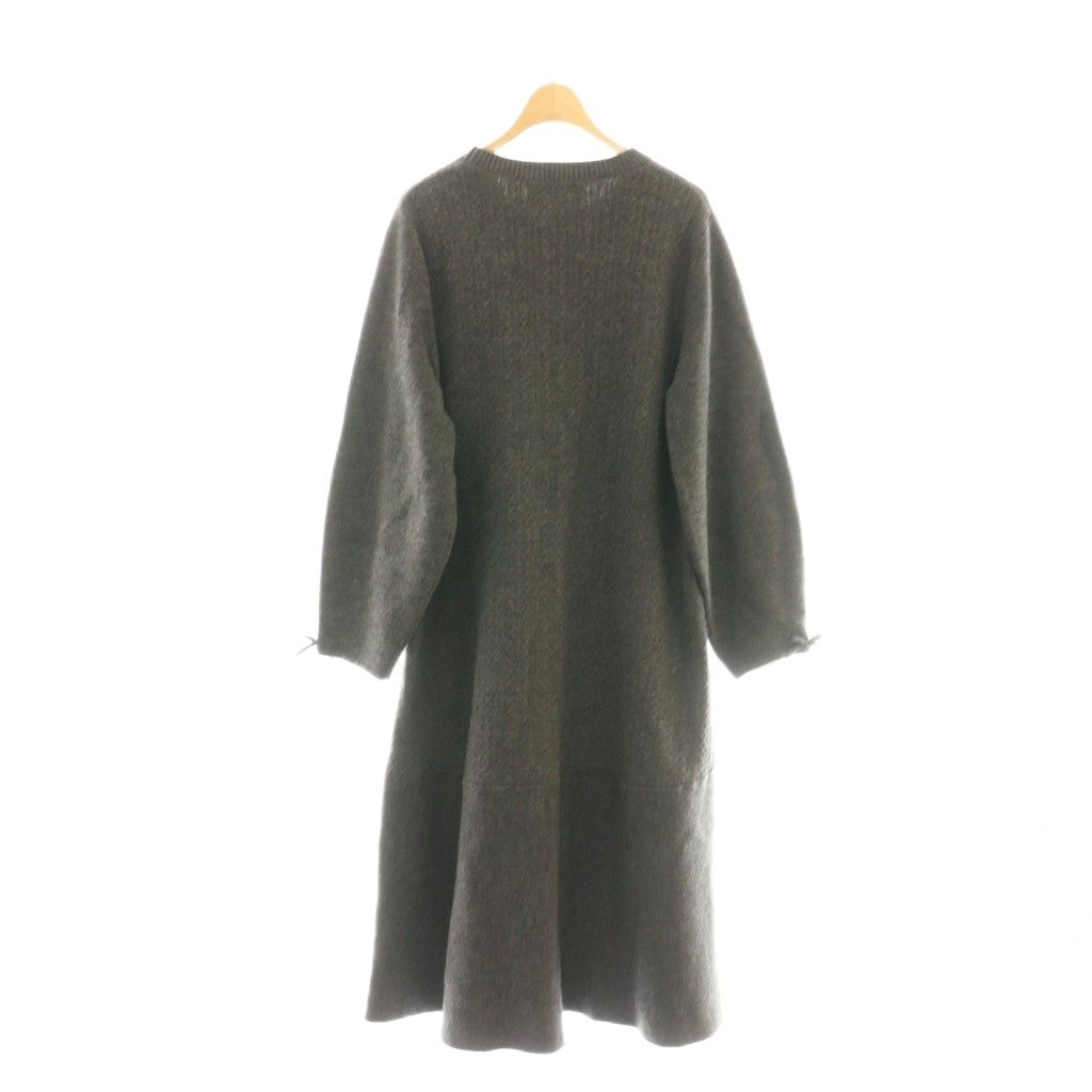 スーパービューティ Super Beauty ニットワンピース ロング 44 グレー