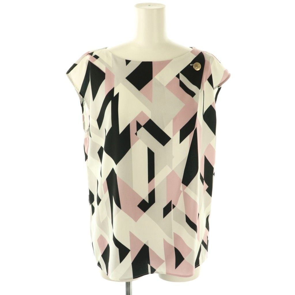 ピンキー-ダイアン ピンダイ PINKY-DIANNE 幾何プリント ブラウス ツイストスカート セットアップ 38 34 マルチ DF OS