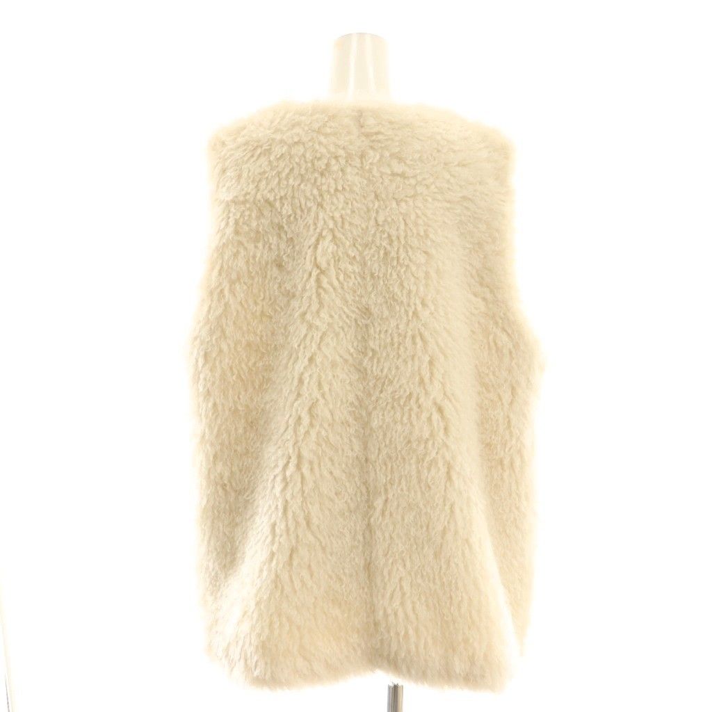 秋冬人気✨️ボールジィ　プードルファー　クルーネックジレ　アイボリー　36 ボールジー BALLSEY トゥモローランド プードルファー クルーネック