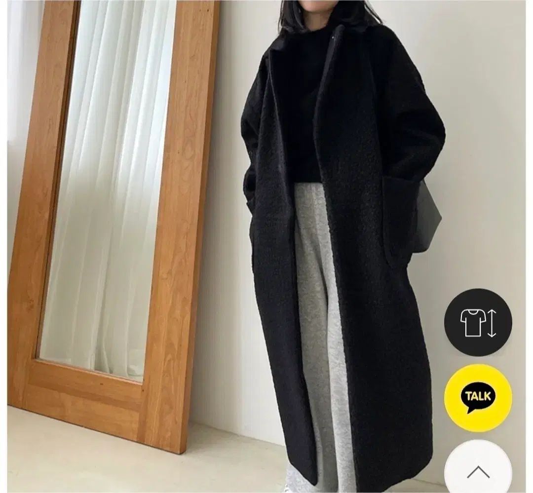 良い ブークレブラックロングコート tageechita】ミックスカラー