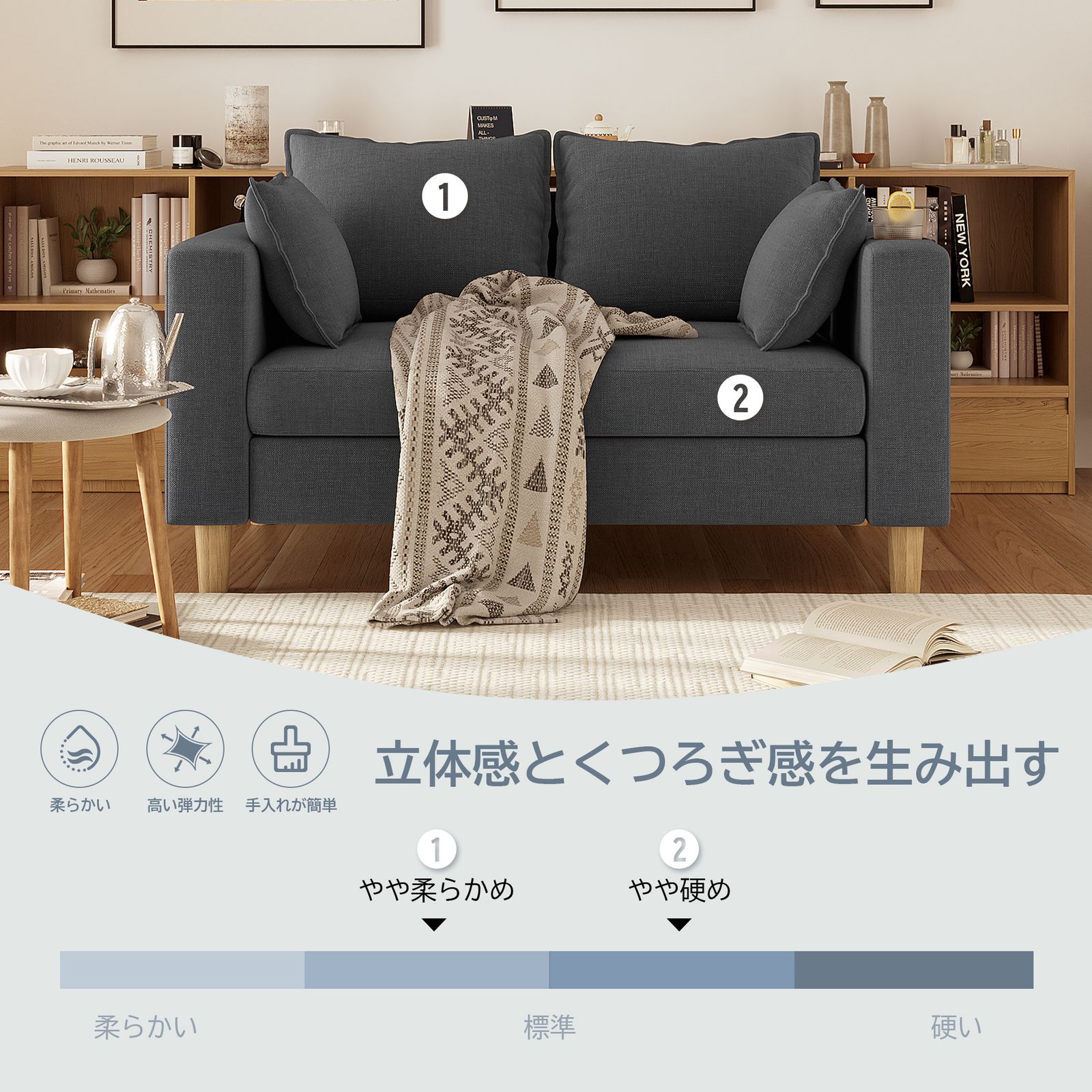 数量限定セール」全新品 二人掛け 収納ソファー 多機能アームレスト 