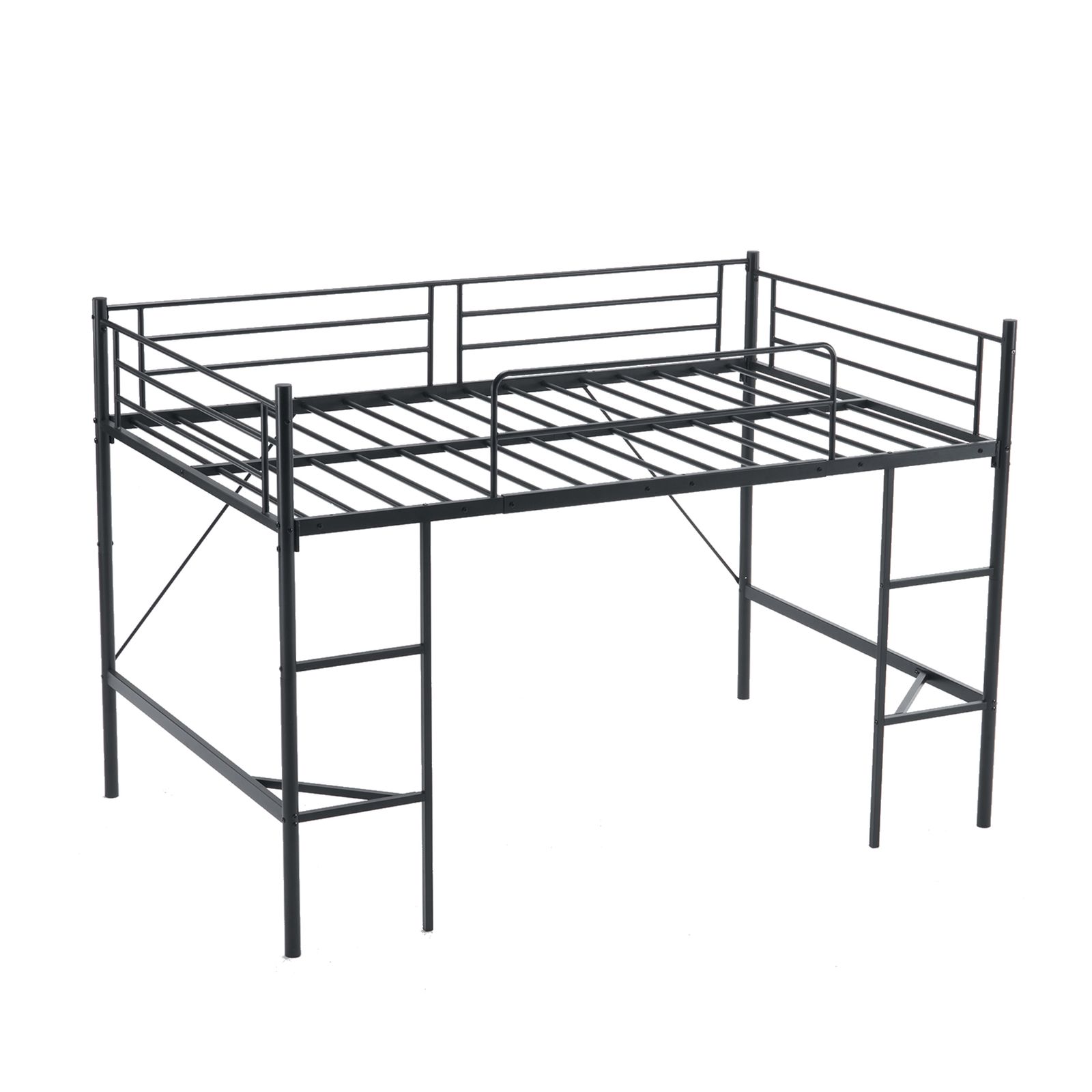 数量 ロフトベッド セミダブル パイプベッド デスク付き 木製フレーム 収納付き 北欧風 子供部屋 スチール 耐震設計 おしゃれ 大人用 学生用 ブラック