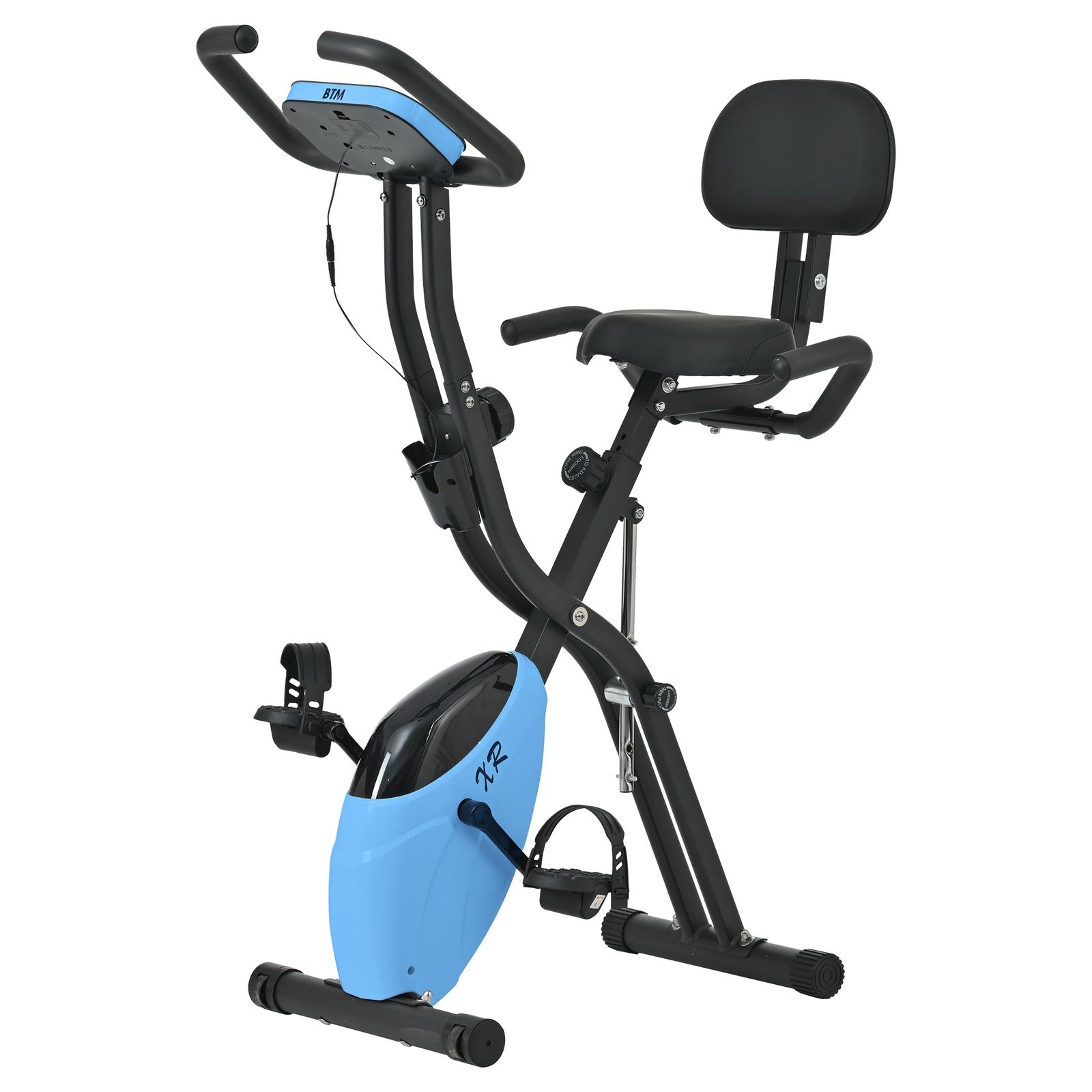 数量 フィットネスバイク 折りたたみ式 静音 背もたれ付き 室内運動 ダイエット器具 エクササイズバイク 有酸素運動 家庭用 連続使用 大人向け ブルー