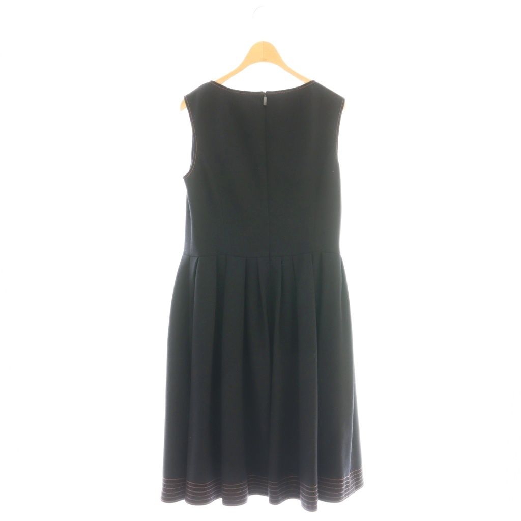 ルネ Rene ノースリーブ ワンピース ひざ丈 38 ブラック /DF □OS
