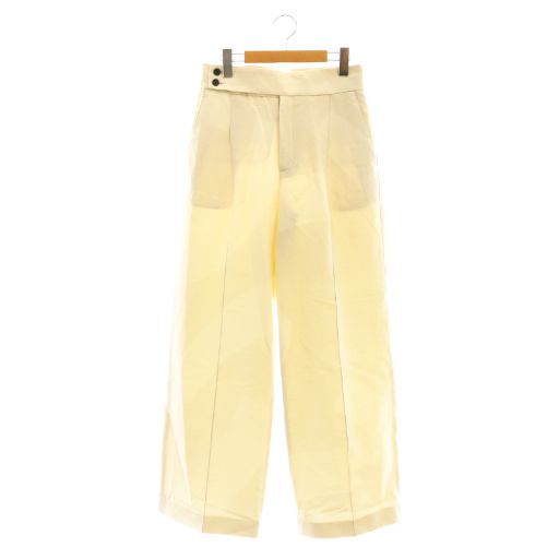 アドーア ADORE 23 SS ディスチャージプリントパンツ ワイドパンツ 36 アイボリー |DF OS