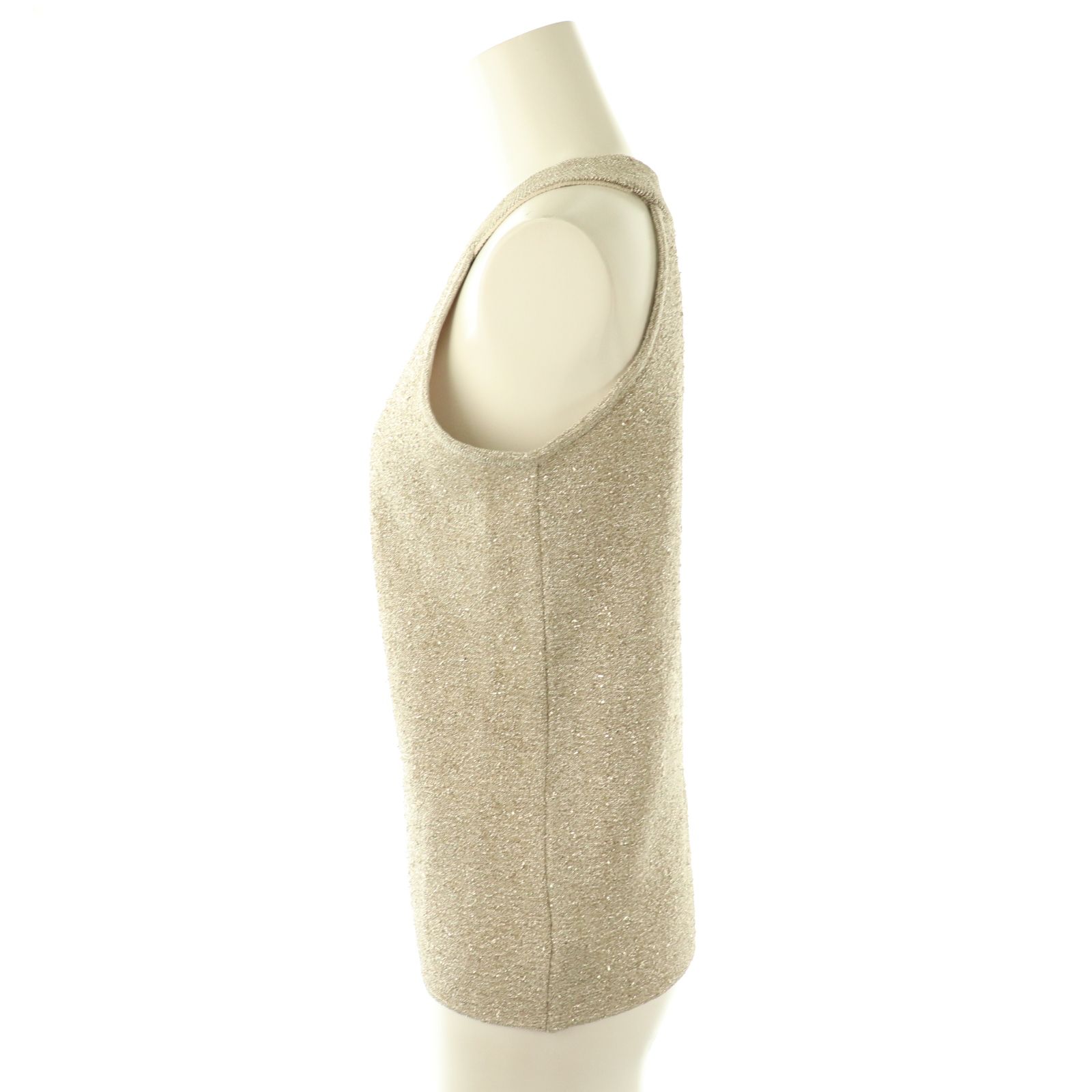 メゾンドドルチェ Maison de Dolce glow knit ノースリーブラメニット