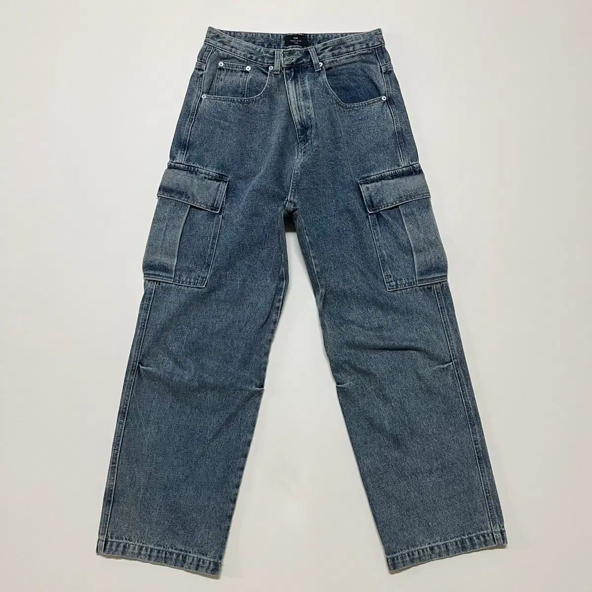 新品) ESN カーゴ デニム パンツ L カーゴワイドパンツ|SOMETHING