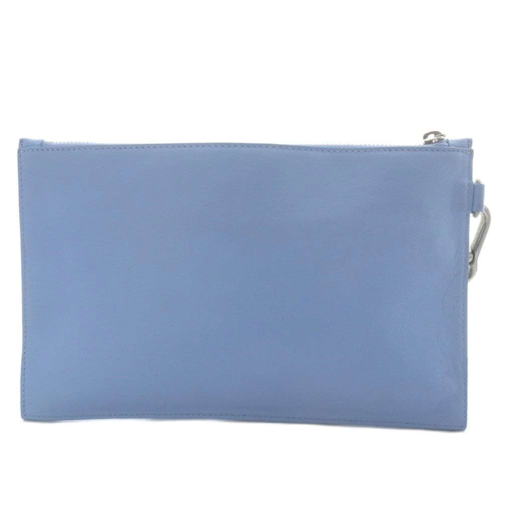 ヴェルサーチ ヴェルサーチェ VERSACE メドゥーサスタッズ リストレットポーチ クラッチバッグ セカンドバッグ レザー ブルー |YO 25 SH