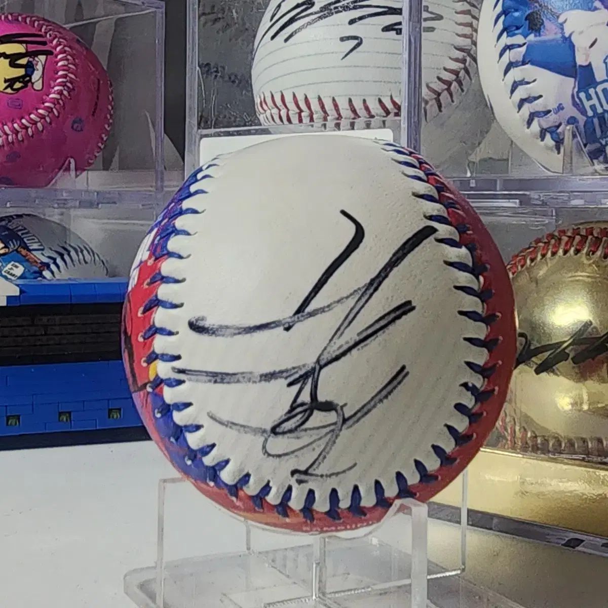 SAMSUNG LIONS 具 滋昱₍ク ジャウク 1000安打 HIT 記念球 サインボール