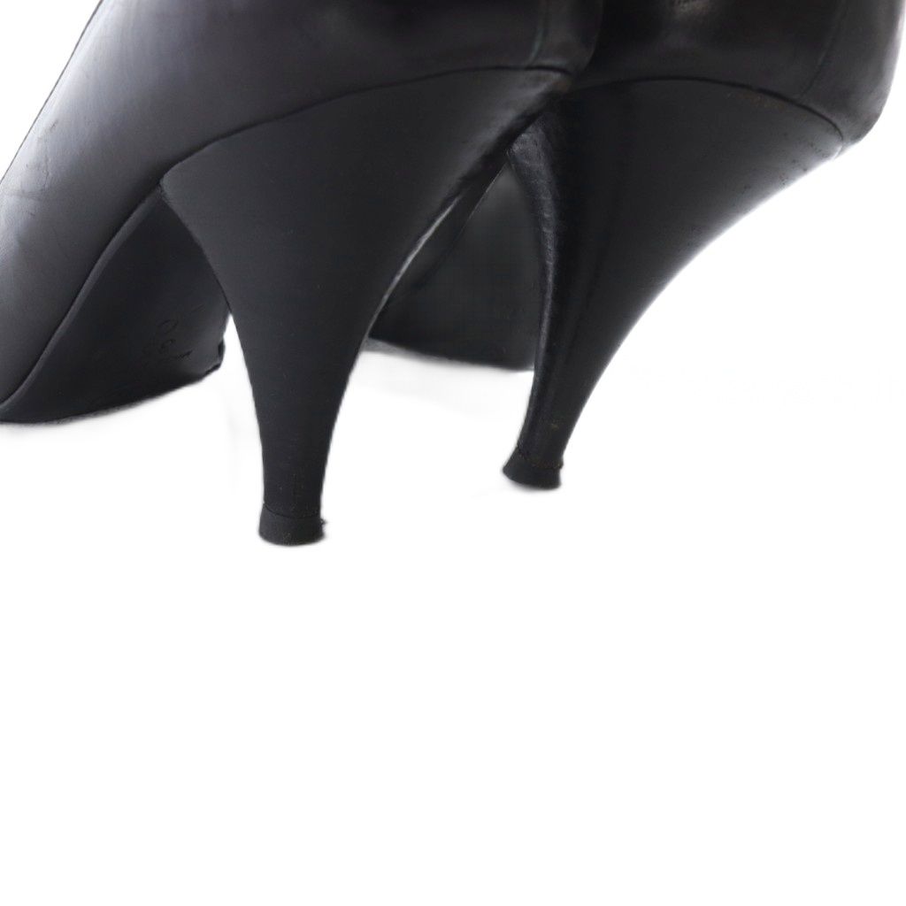 シャネル CHANEL クローバーモチーフ レザー ポインテッドトゥ