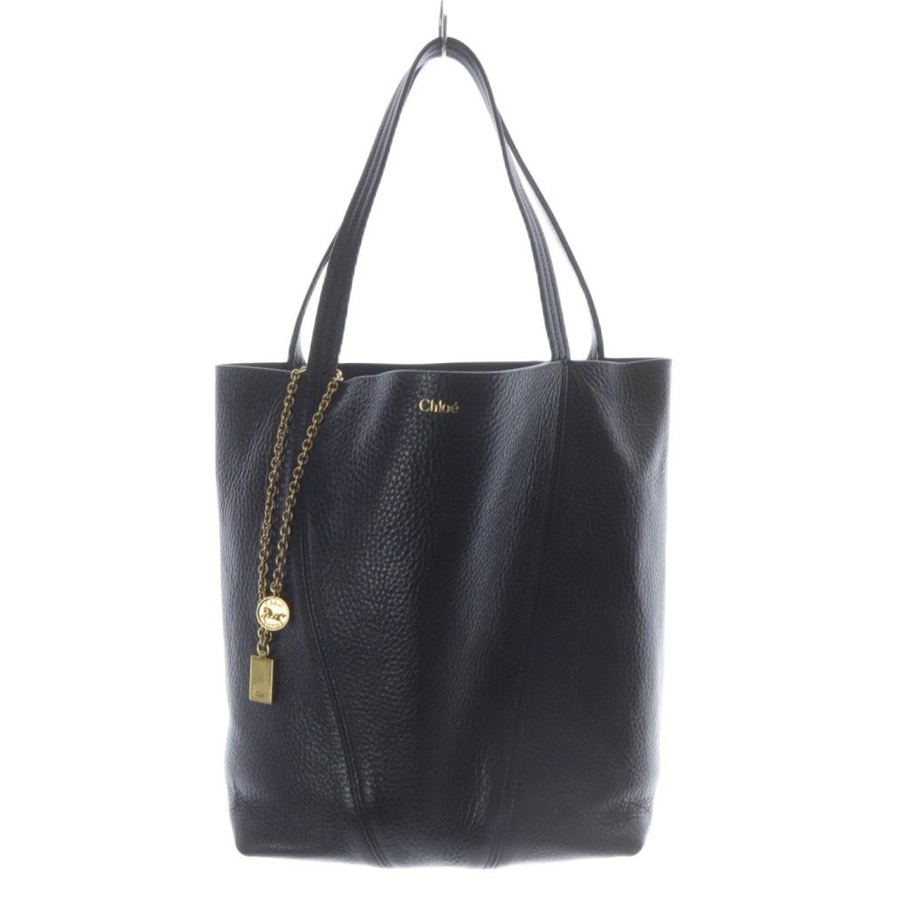クロエ CHLOE スピン Spin トートバッグ ハンドバッグ レザー ブラック YO 21 OH