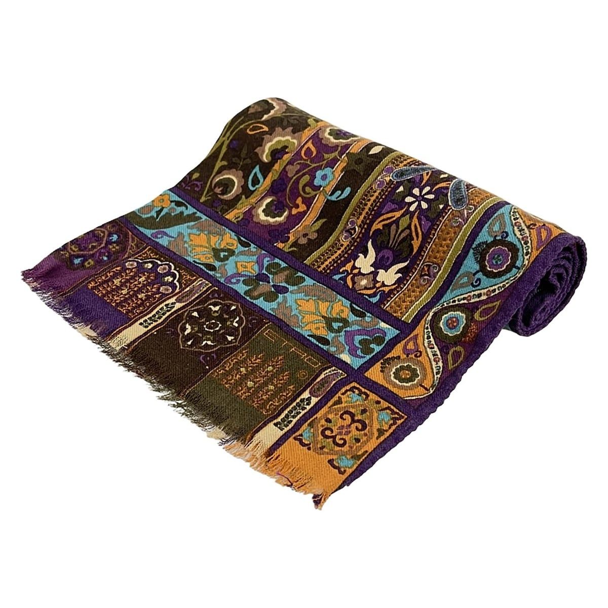 ETRO(エトロ) ストール(ショール)美品 - パープル×オレンジ×マルチ 総