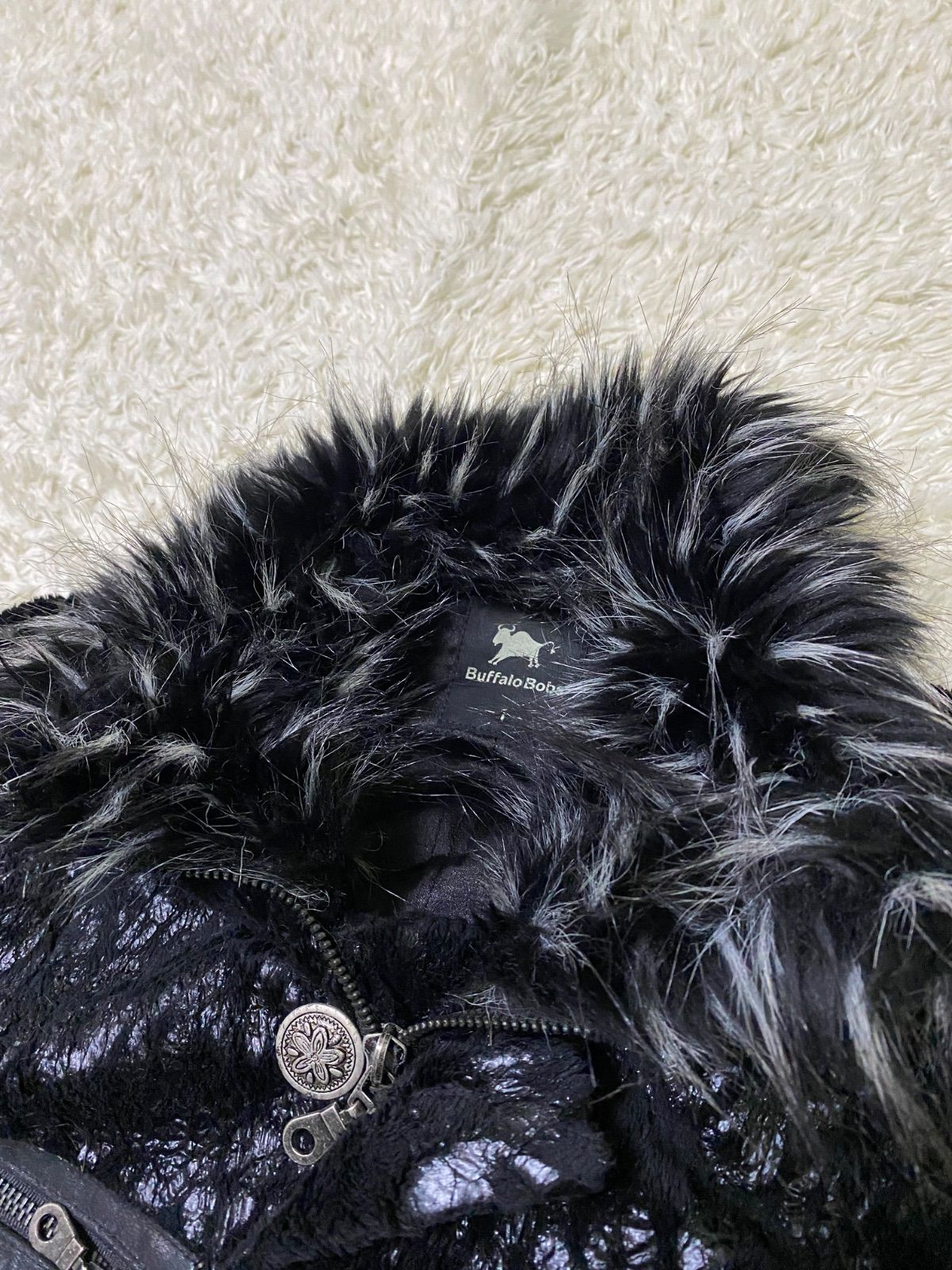 00s buffalo bobs バッファローボブズ 銀ボタン ジャケット ファー