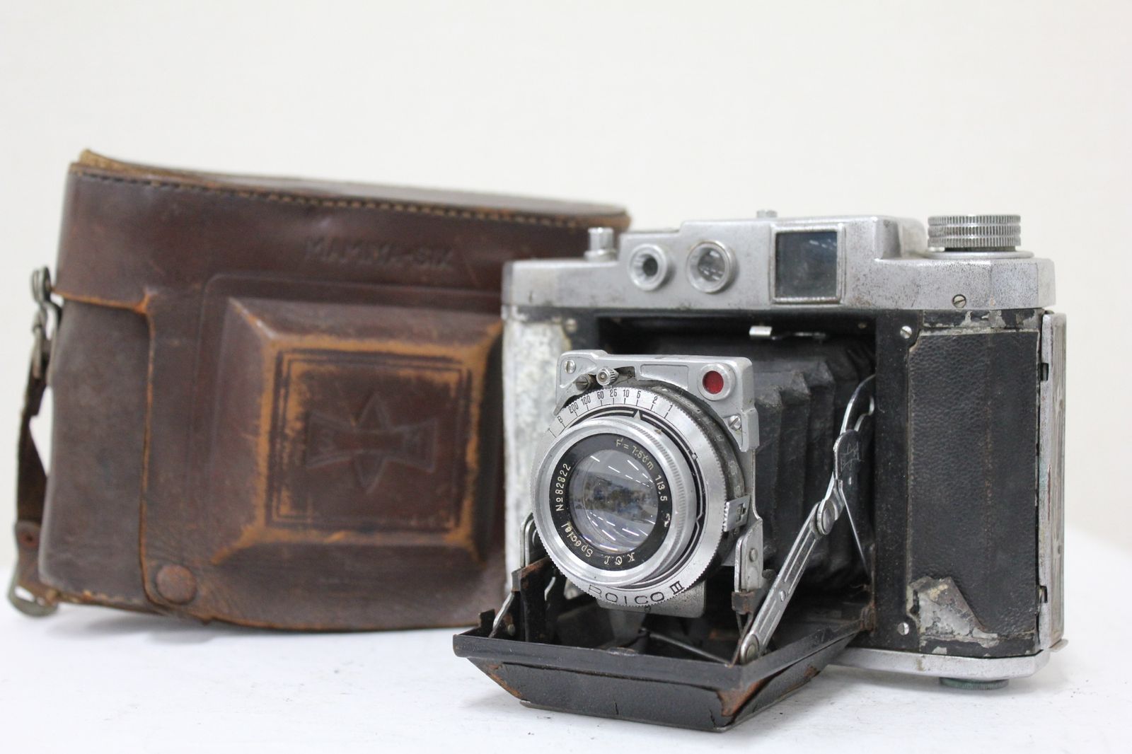 訳あり品 マミヤ Mamiya six Special 7.5 cm F 3.5 蛇腹カメラ e 4362