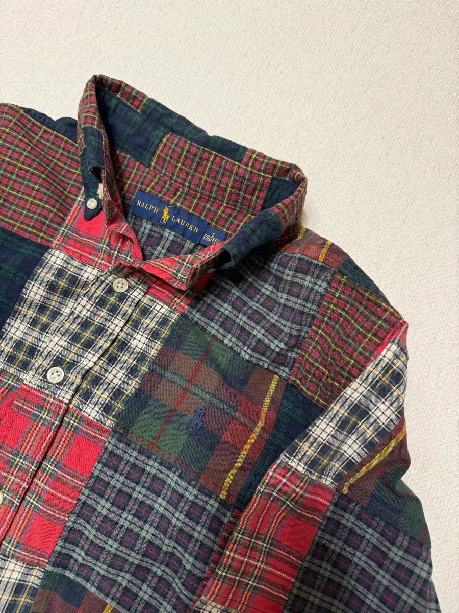 ポロラルフローレン パッチワーク シャツ S